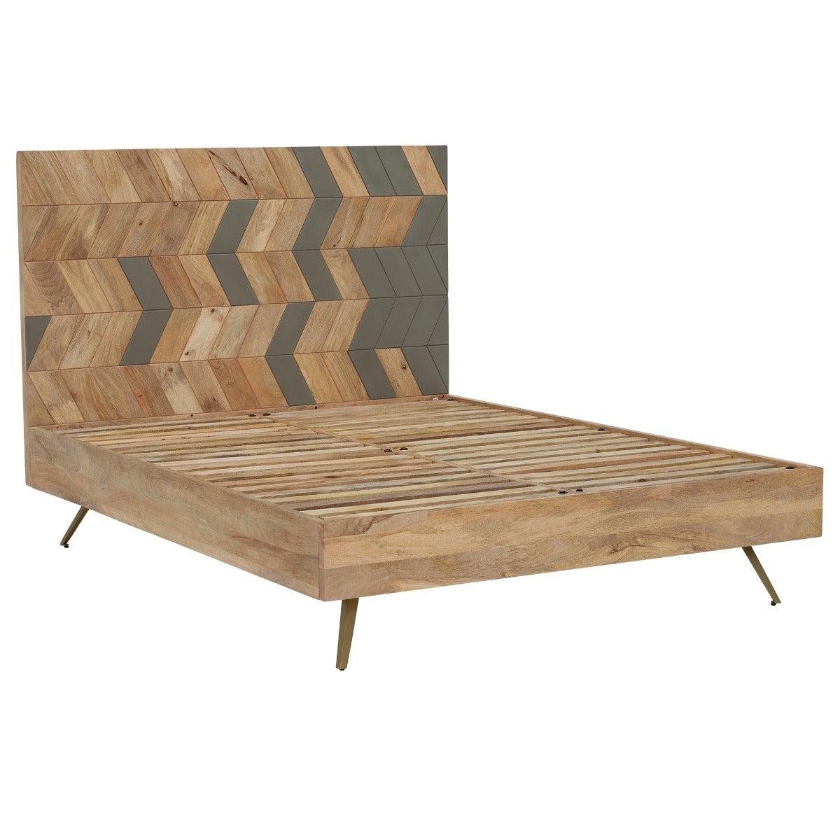 Leif Kingsize Bed Frame, Neutral Mango Wood | Barker & Stonehouse – image 6