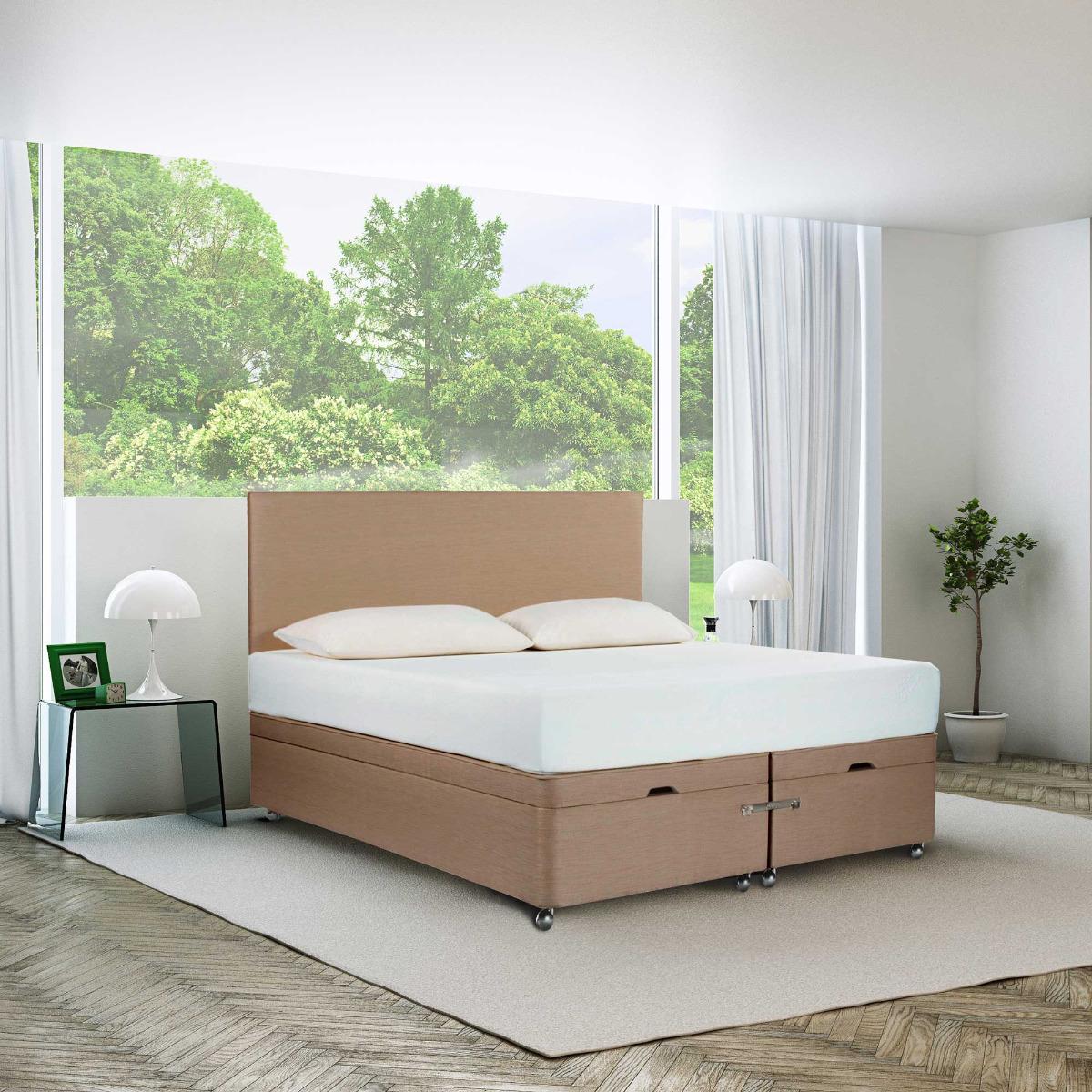 Tempur Ardennes Ottoman 150x200cm Caramel Bed, Brown | King | Barker & Stonehouse – image 2