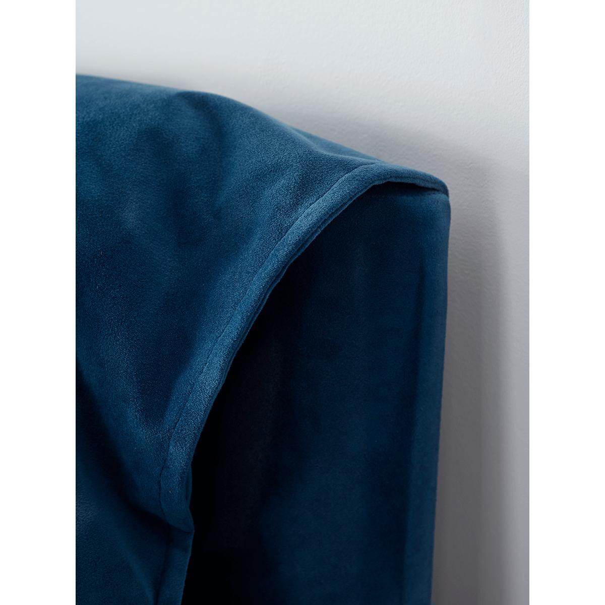 Pillowy Velvet Kingsize Bed - Deep Blue – image 3