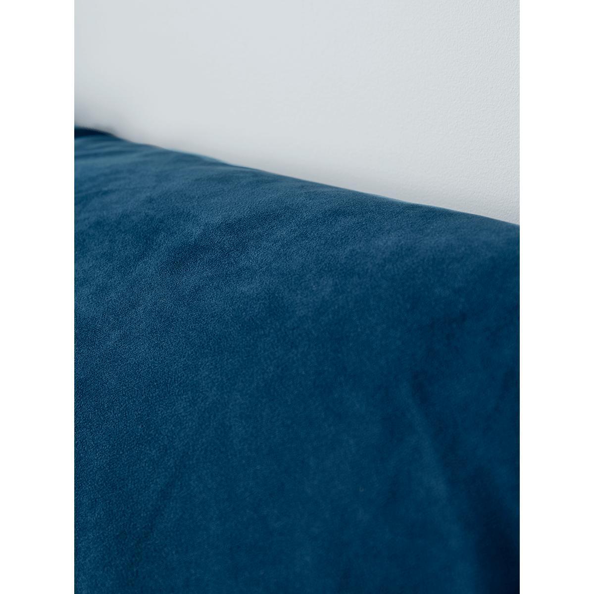 Pillowy Velvet Kingsize Bed - Deep Blue – image 4