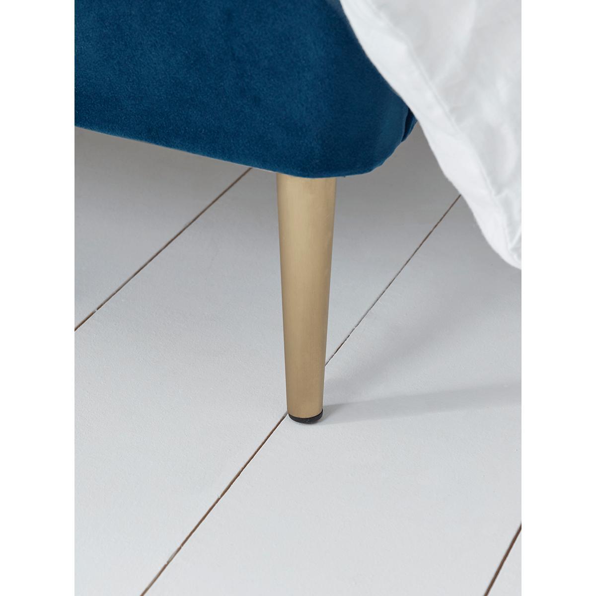 Pillowy Velvet Kingsize Bed - Deep Blue – image 6