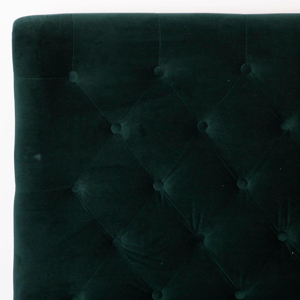 Chelsea End Lift Ottoman King Size Bed Frame Bottle Green Velvet – image 5