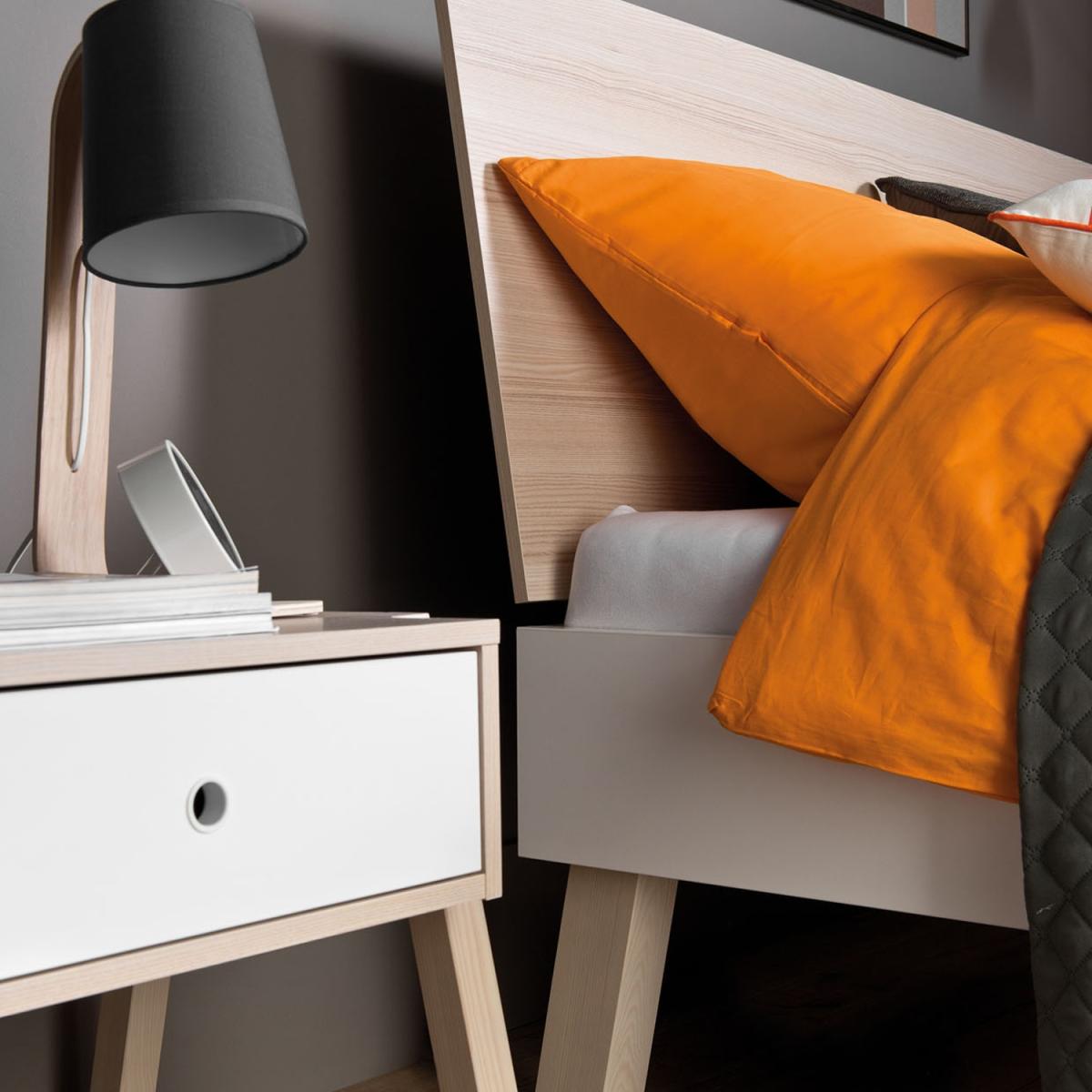Vox Spot Bed in White & Acacia - King – image 3