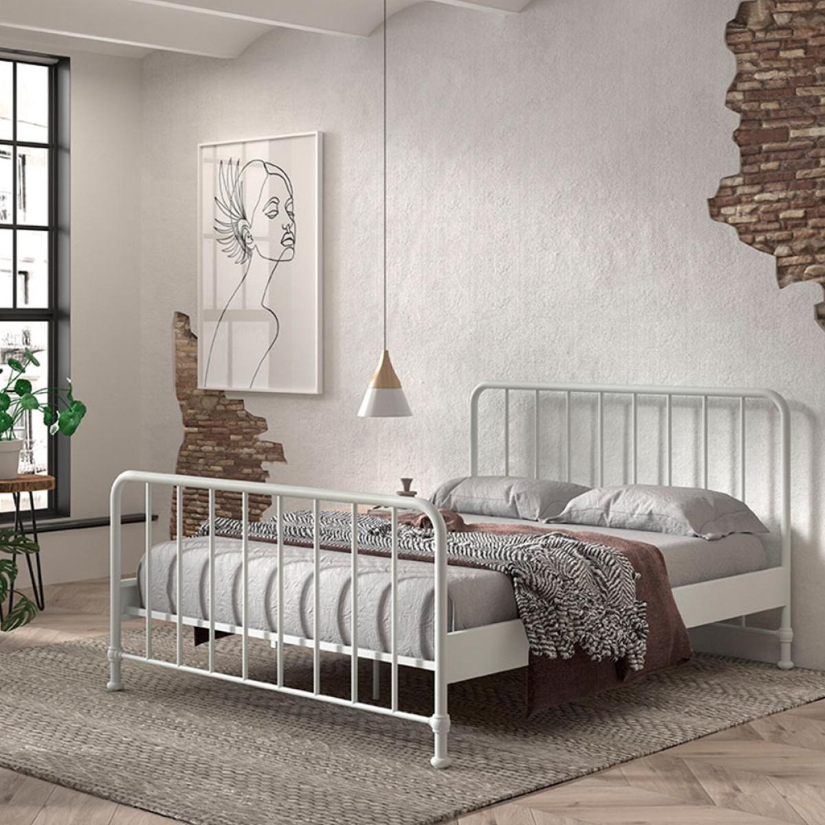 Vipack Bronxx Metal Kingsize Bed - White – image 7