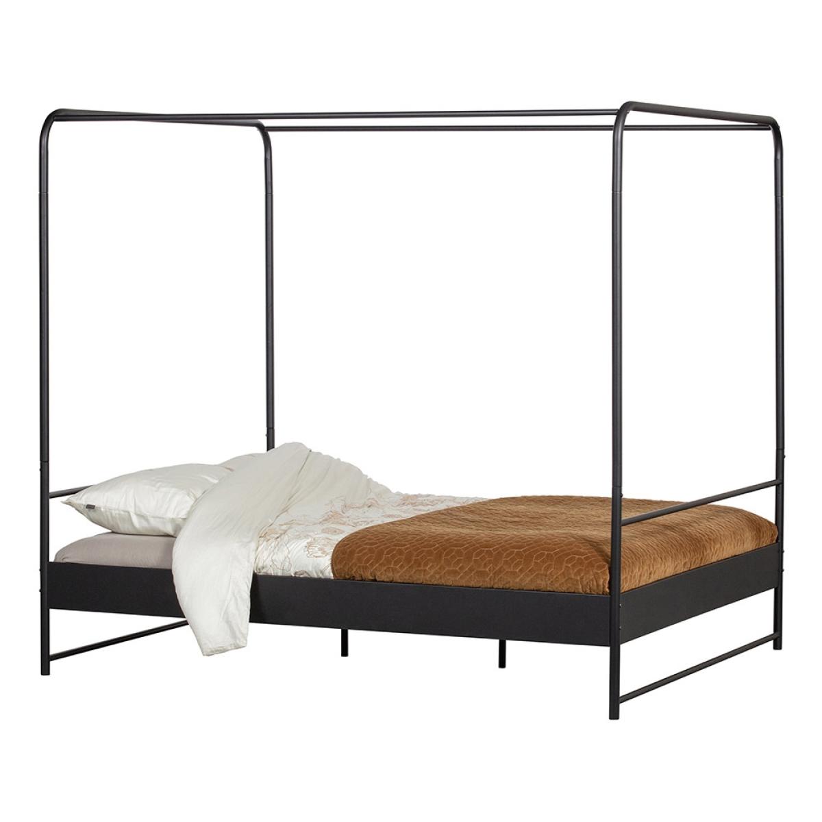 Woood Kingsize Black Metal Four Poster Bed – image 3