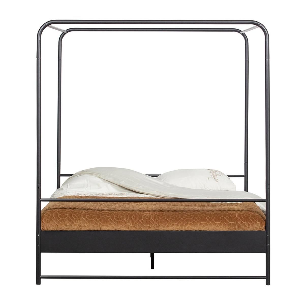 Woood Kingsize Black Metal Four Poster Bed – image 4
