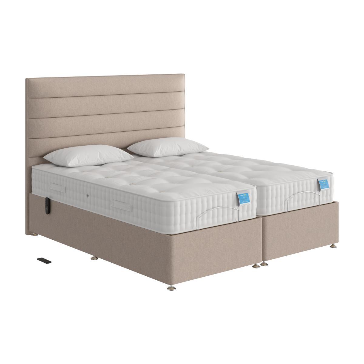 Sleep Story - Natural Comfort Adjustable Divan Bed - King Size - Grey – image 1