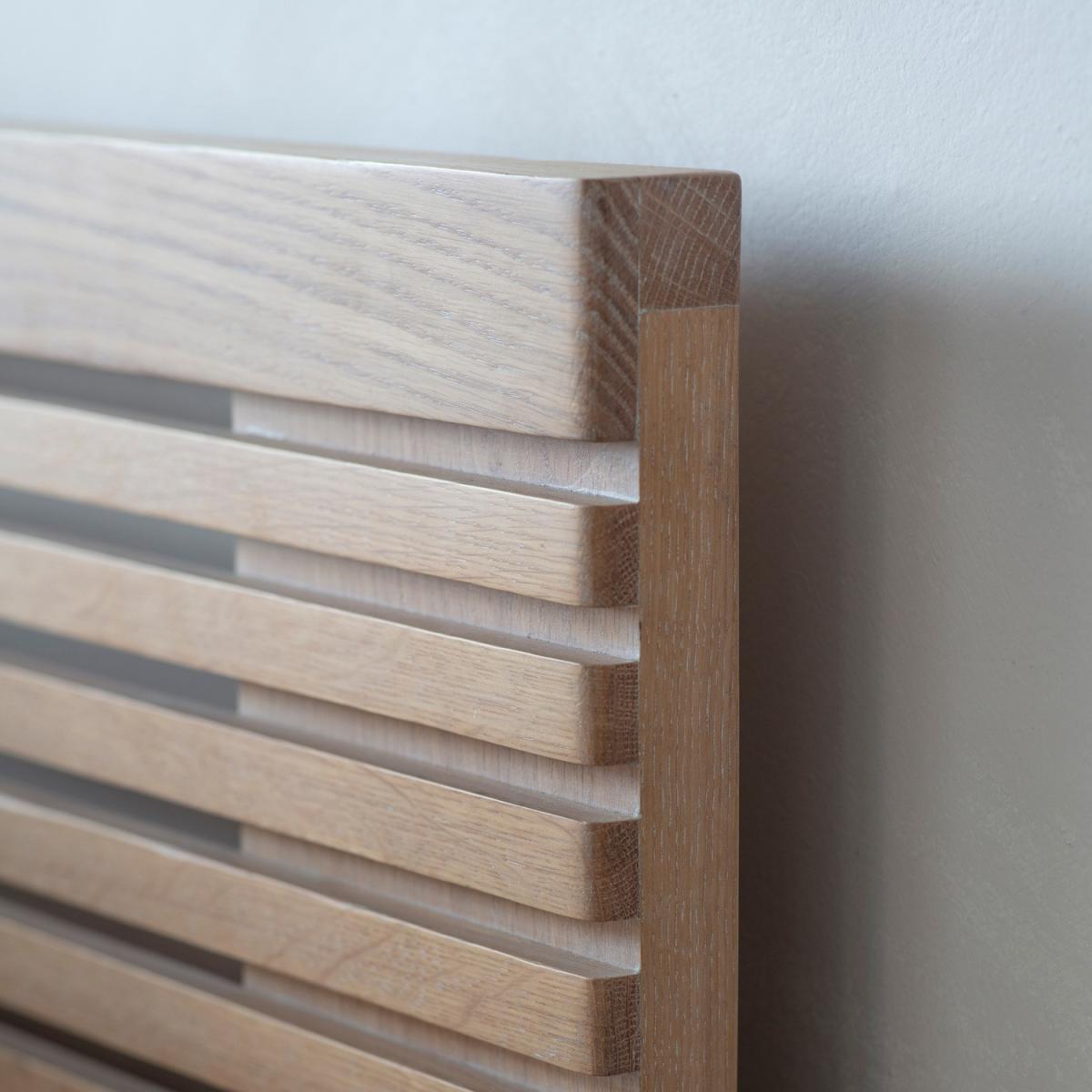 Oak and Black Metal Japandi King Size Bed Frame - Okayama - Caspian House – image 2