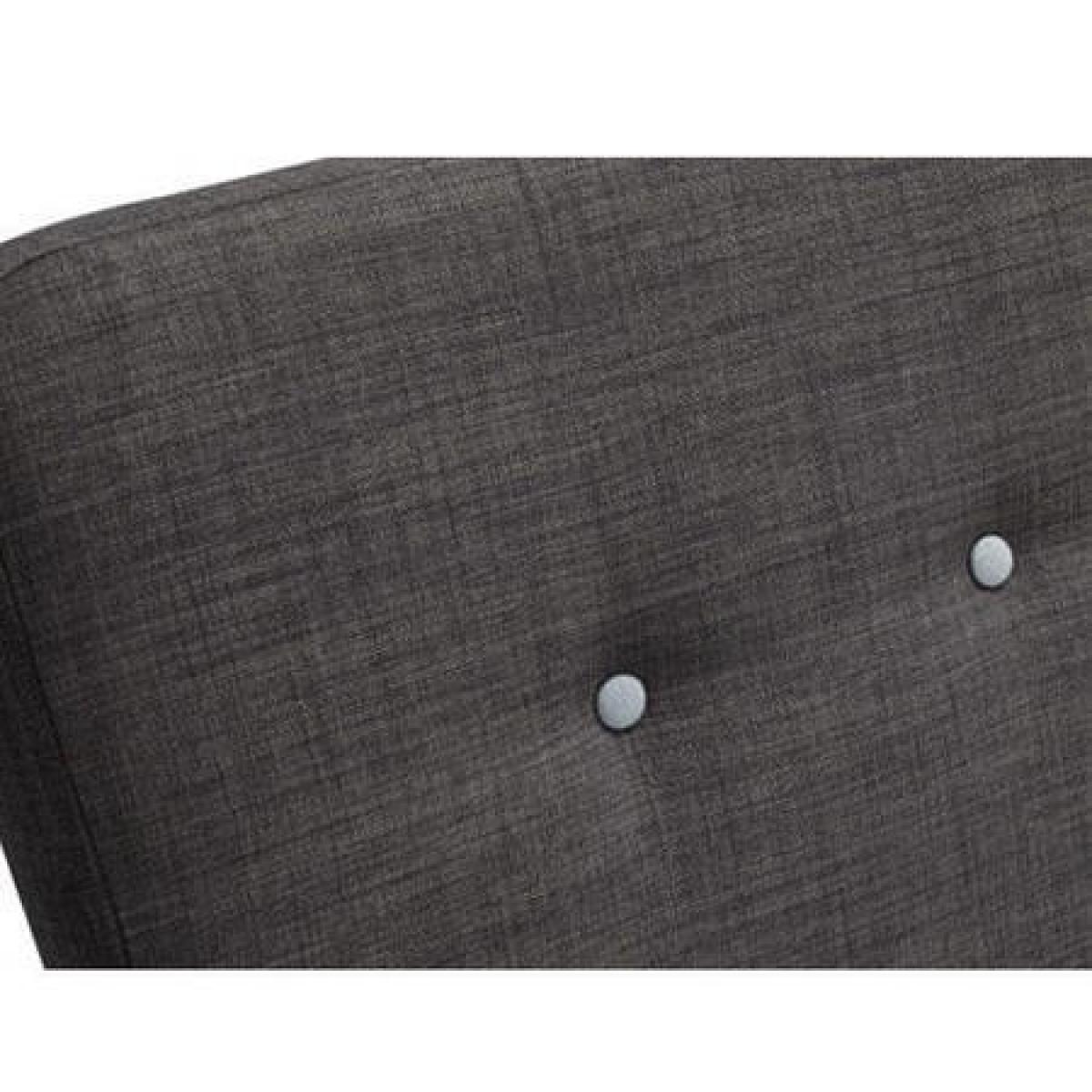 LPD Portico King Size Bed Frame in Dark Grey Fabric – image 2