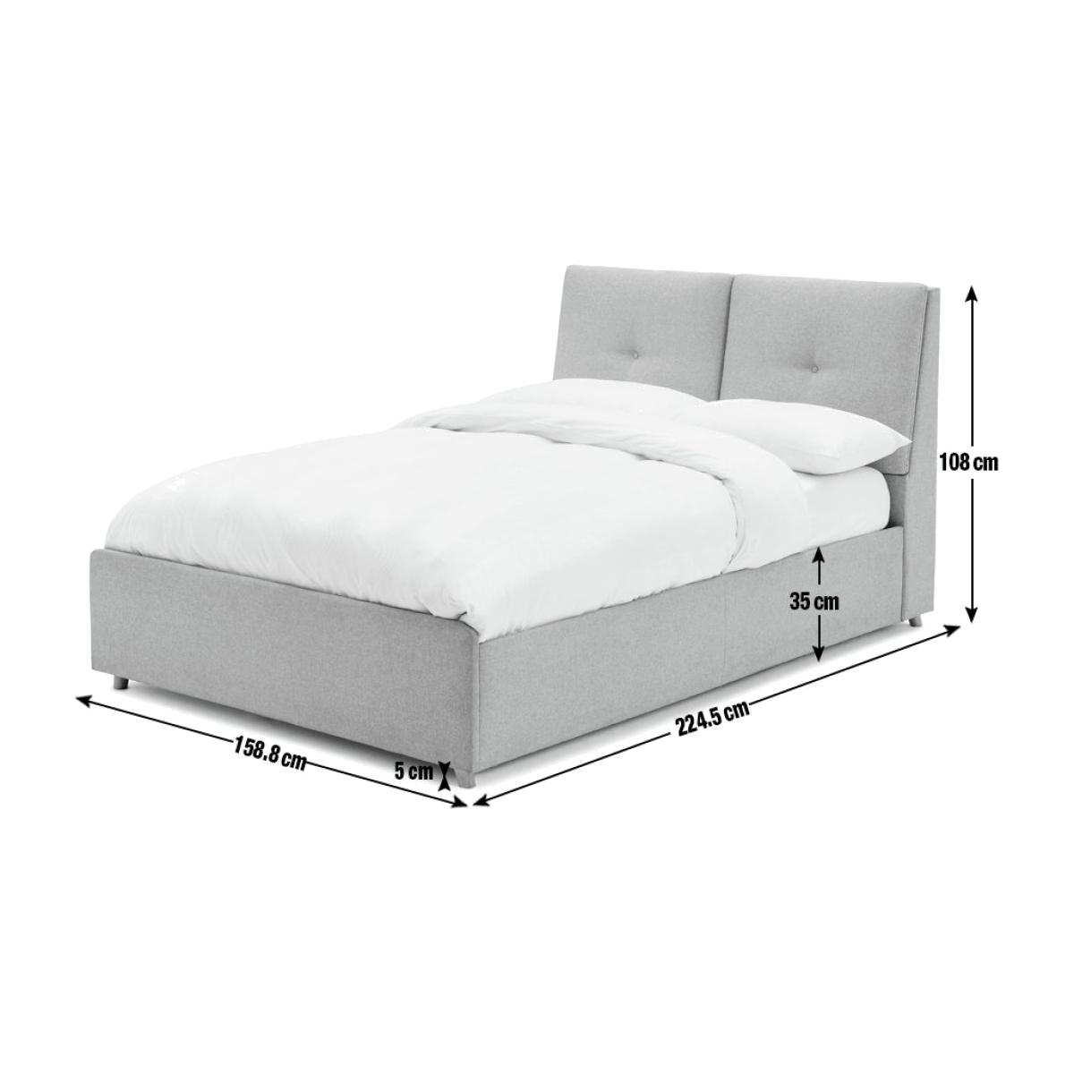 Habitat Jakob Kingsize Bed Frame - Grey – image 1
