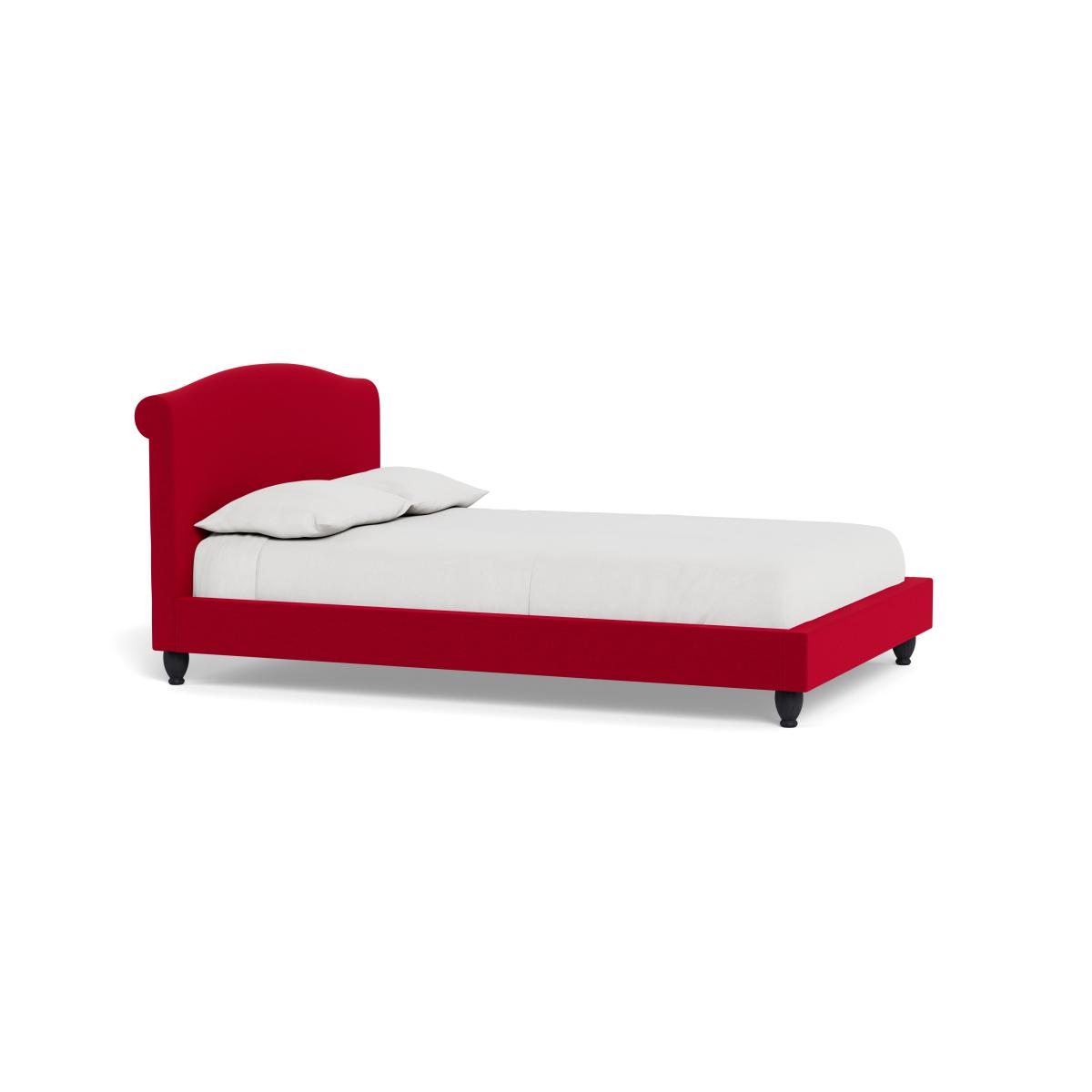 Heal's Devon King Bed Melton Wool Red Oxide Natural Beech Feet – image 3