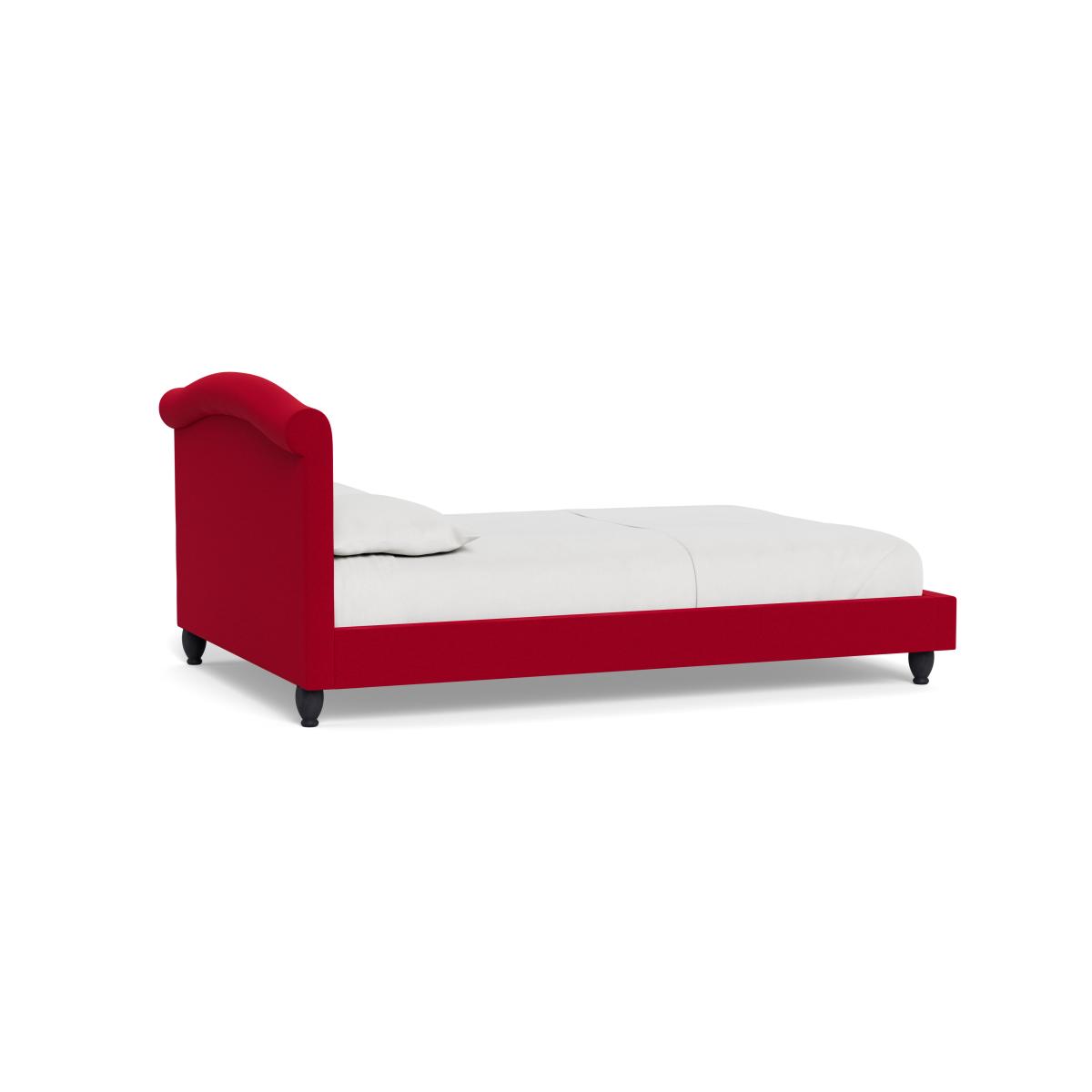 Heal's Devon King Bed Melton Wool Red Oxide Natural Beech Feet – image 5