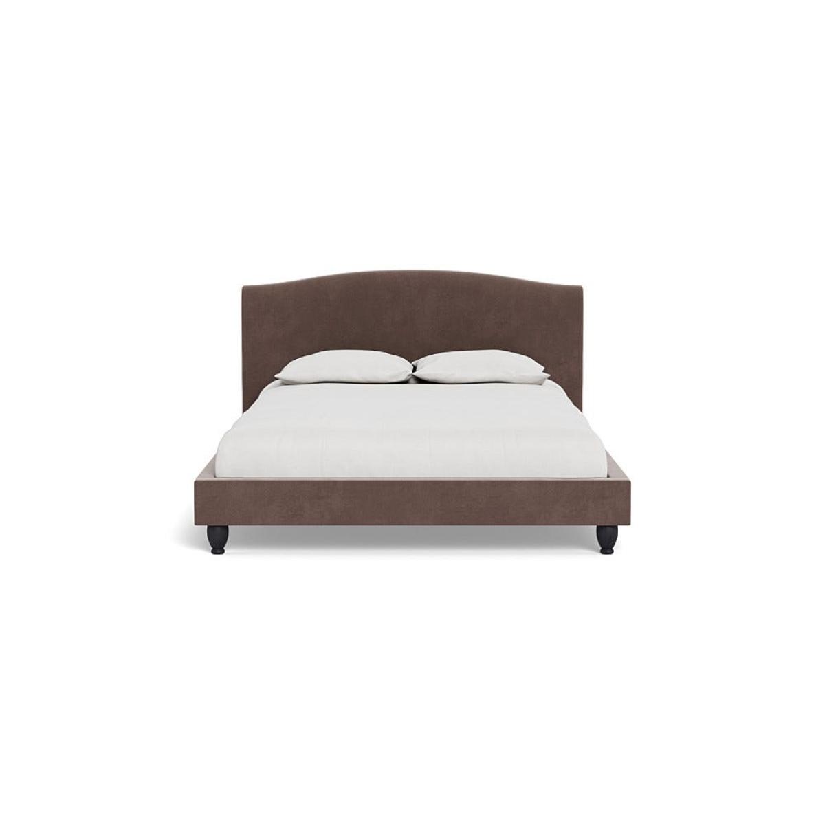 Heal's Devon King Bed Smart Velvet Mouse Black Beech Feet – image 2