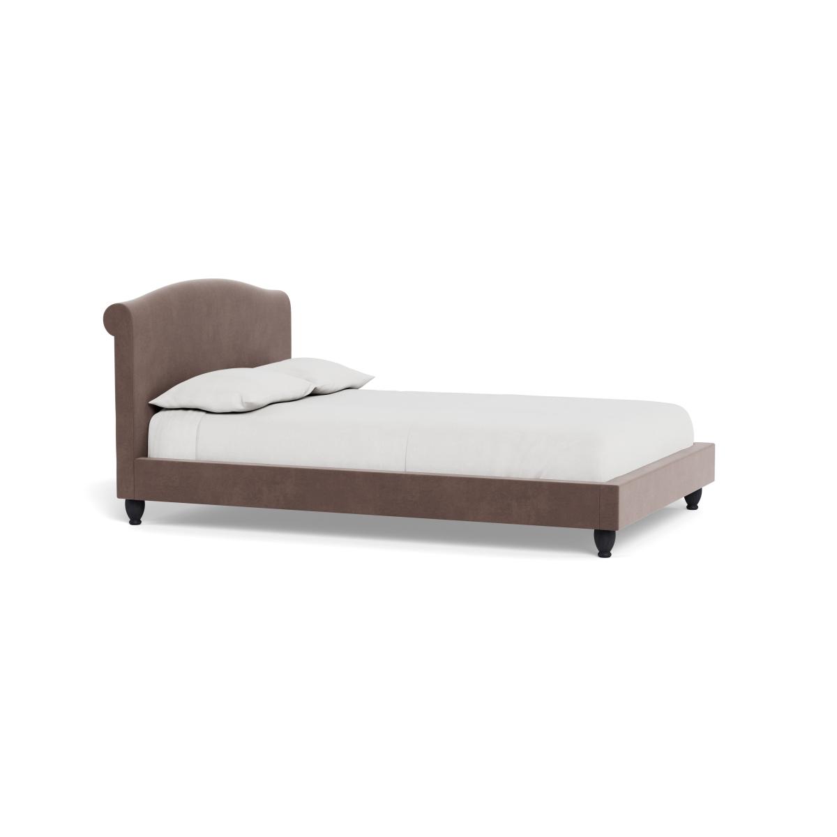 Heal's Devon King Bed Smart Velvet Mouse Black Beech Feet – image 3
