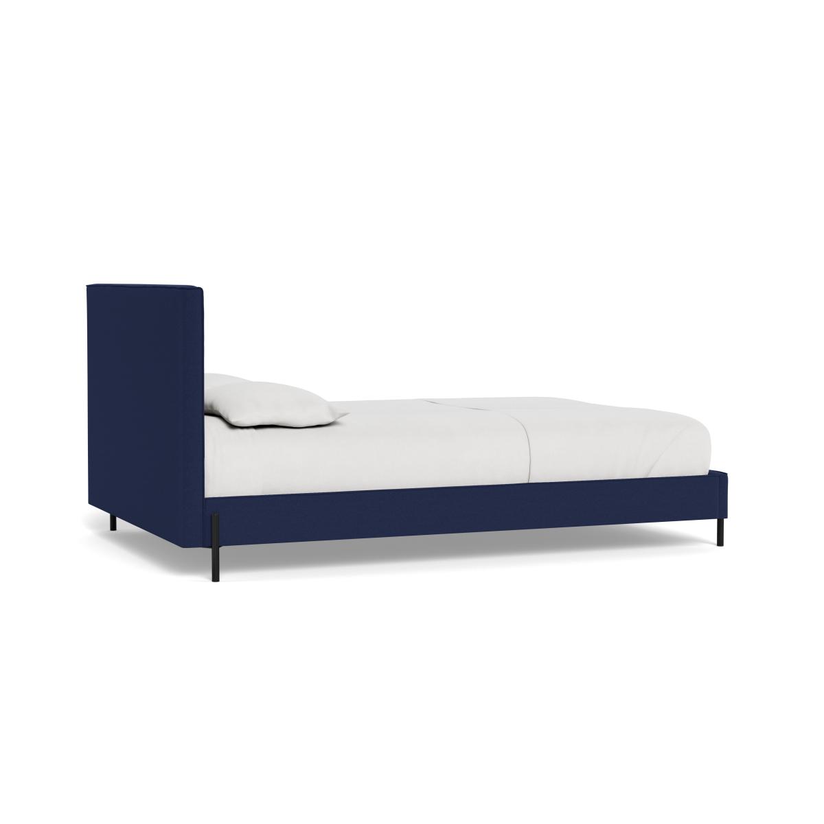 Heal's Tortona King Bed Melton Wool New Navy Black Feet – image 5