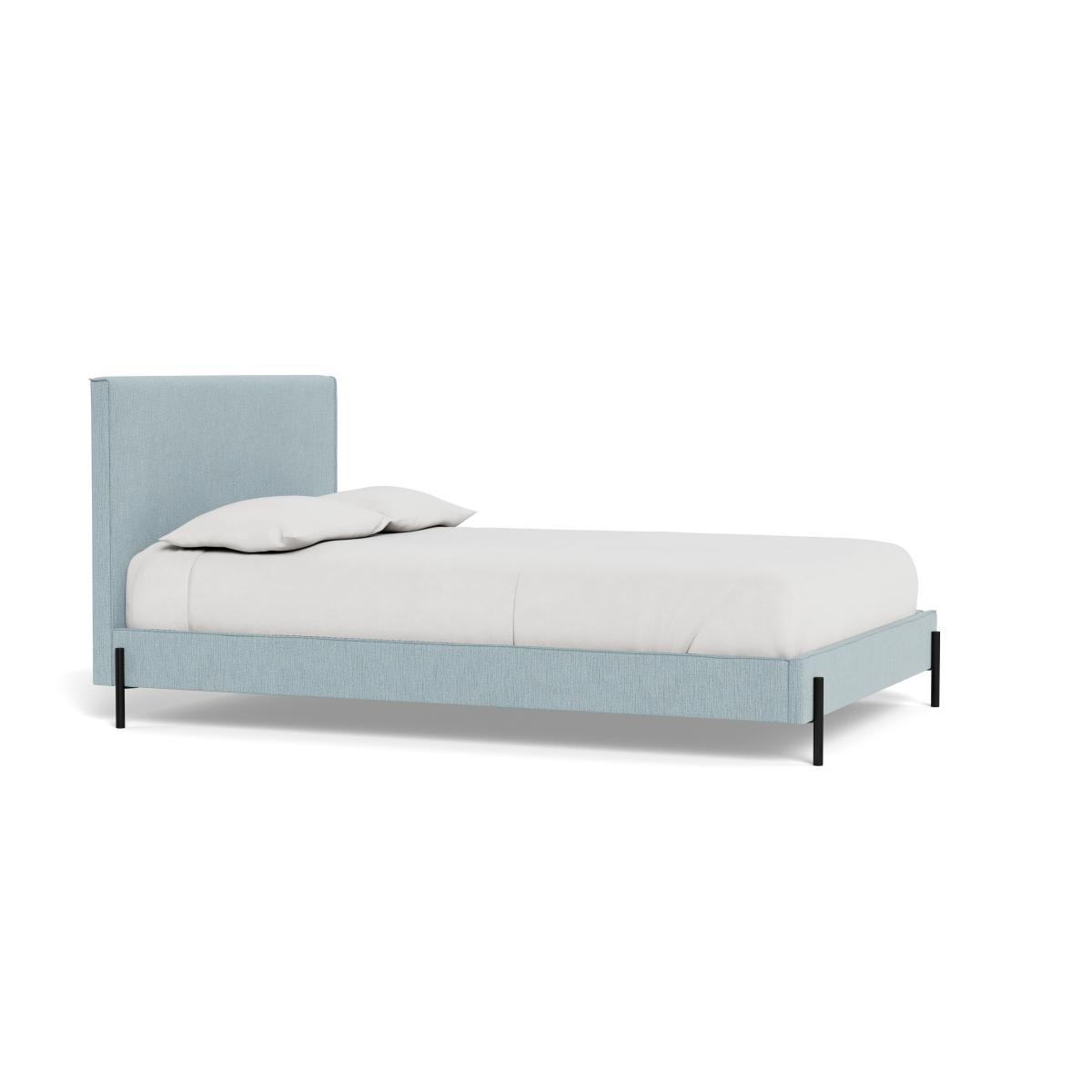 Heal's Tortona King Bed Smart Linen Mix Duck Egg Black Feet – image 3