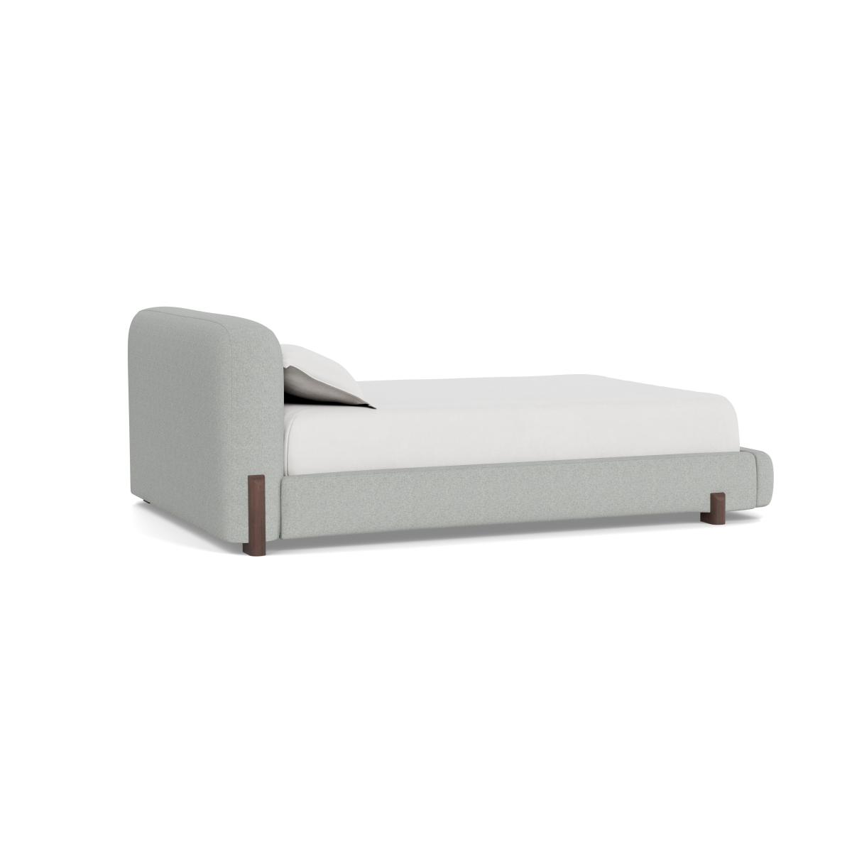 Heal's Nuvola King Bed Melton Wool Limestone Walnut Stained Oak Feet - Heal's UK Bedroom Furniture – image 4