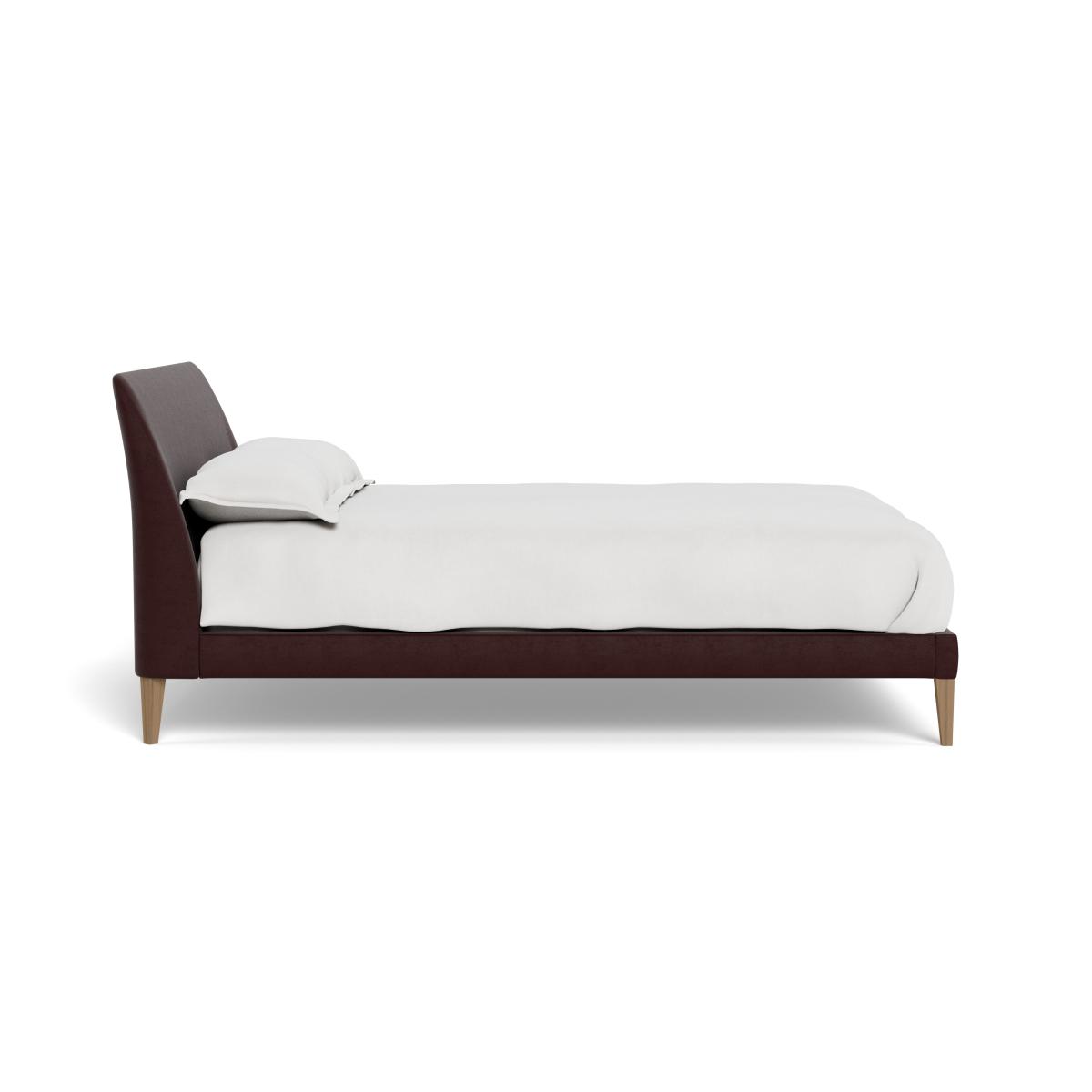 Heal's Wallis Bedstead King Smart Luxe Velvet Acorn Natural Oak Feet – image 3