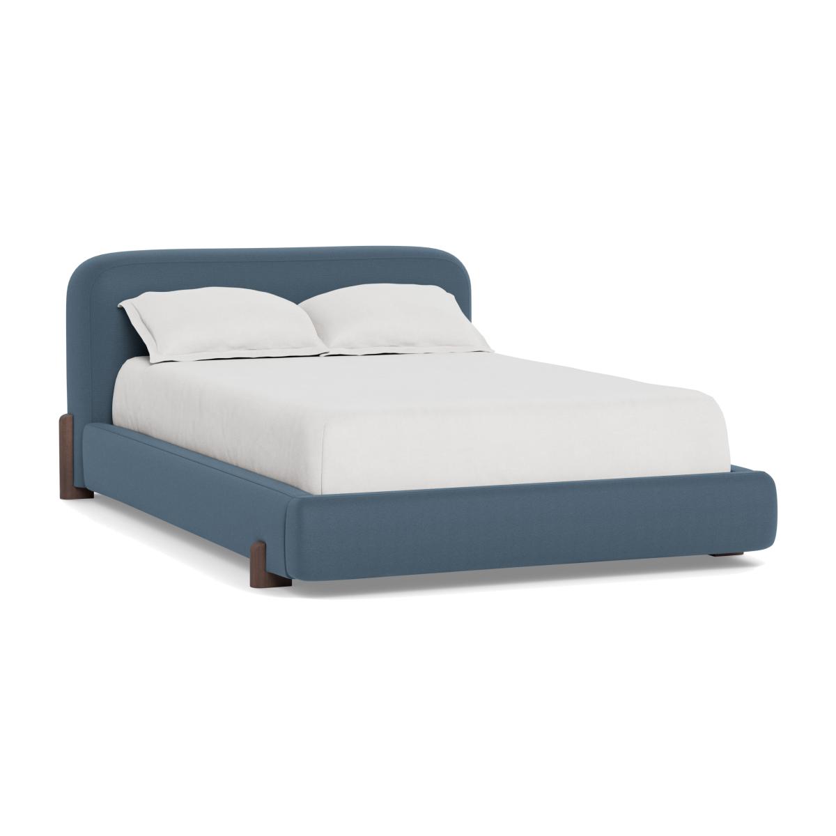 Heal's Nuvola King Bed Capelo LinenCotton Mineral Walnut Stained Oak Feet - Heal's UK Bedroom Furniture – image 1