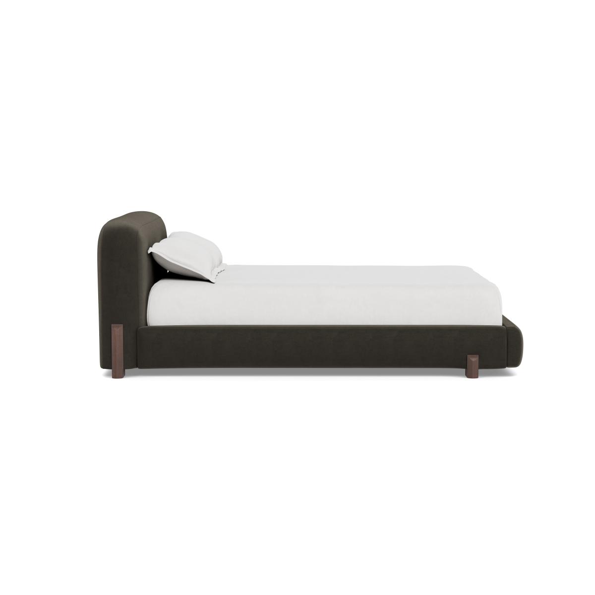 Heal's Nuvola King Bed Velvet Charcoal Black Painted Feet - Heal's UK Bedroom Furniture – image 3