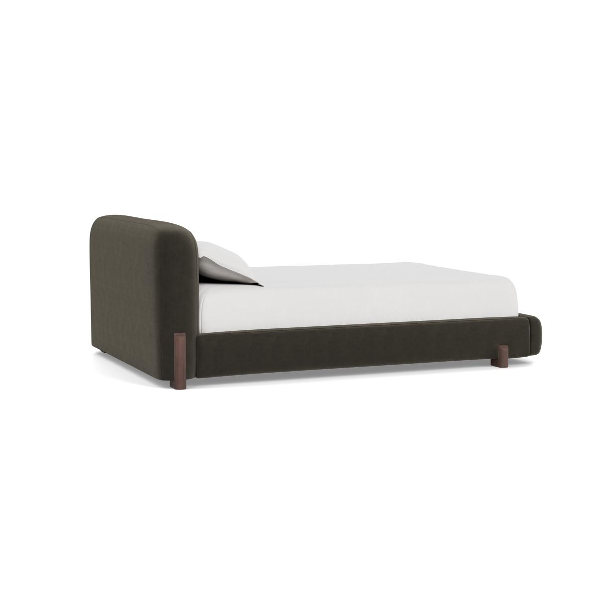 Heal's Nuvola King Bed Velvet Charcoal Black Painted Feet - Heal's UK Bedroom Furniture – image 4