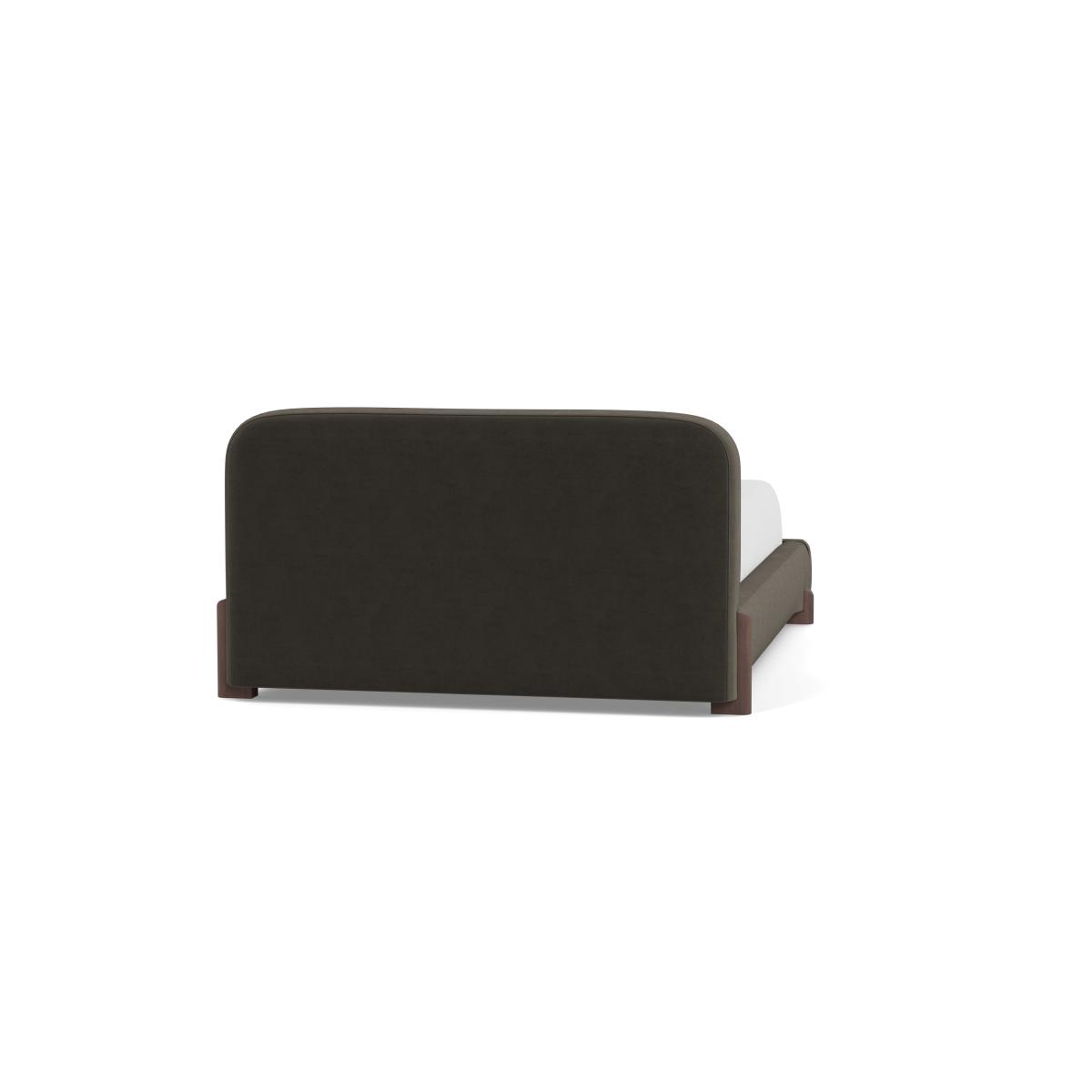 Heal's Nuvola King Bed Velvet Charcoal Black Painted Feet - Heal's UK Bedroom Furniture – image 5