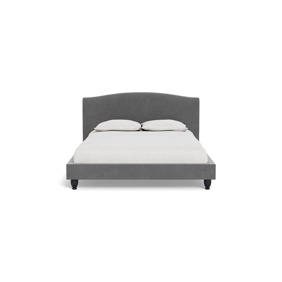 Heal's Devon King Bed Smart Velvet Mercury Black Beech Feet – image 2