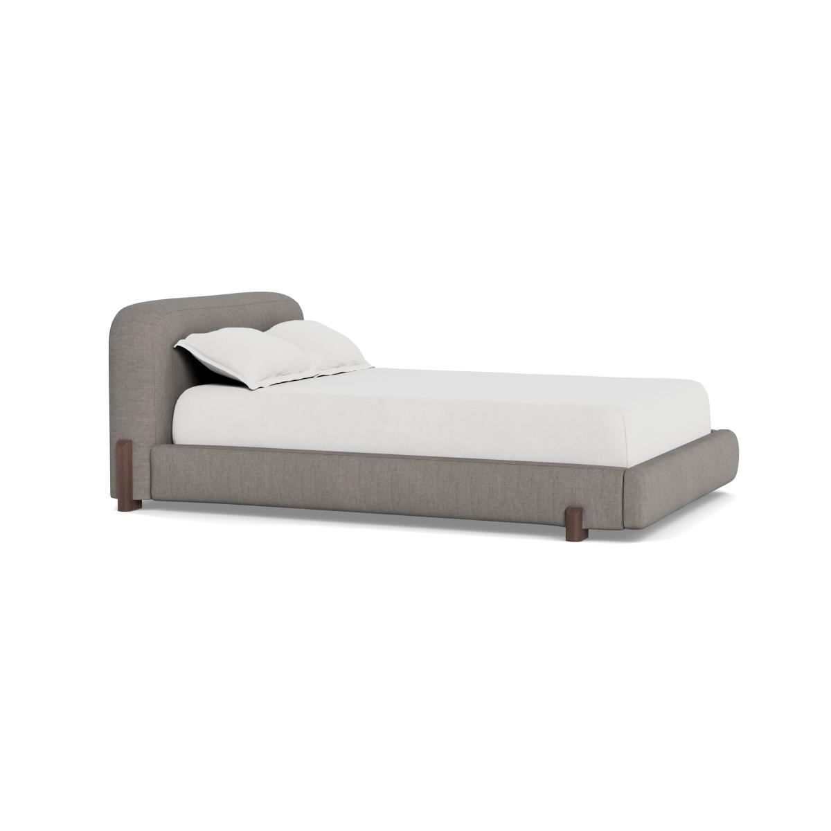 Heal's Nuvola King Bed Broad Weave Pebble Natural Oak Feet - Heal's UK Bedroom Furniture – image 2