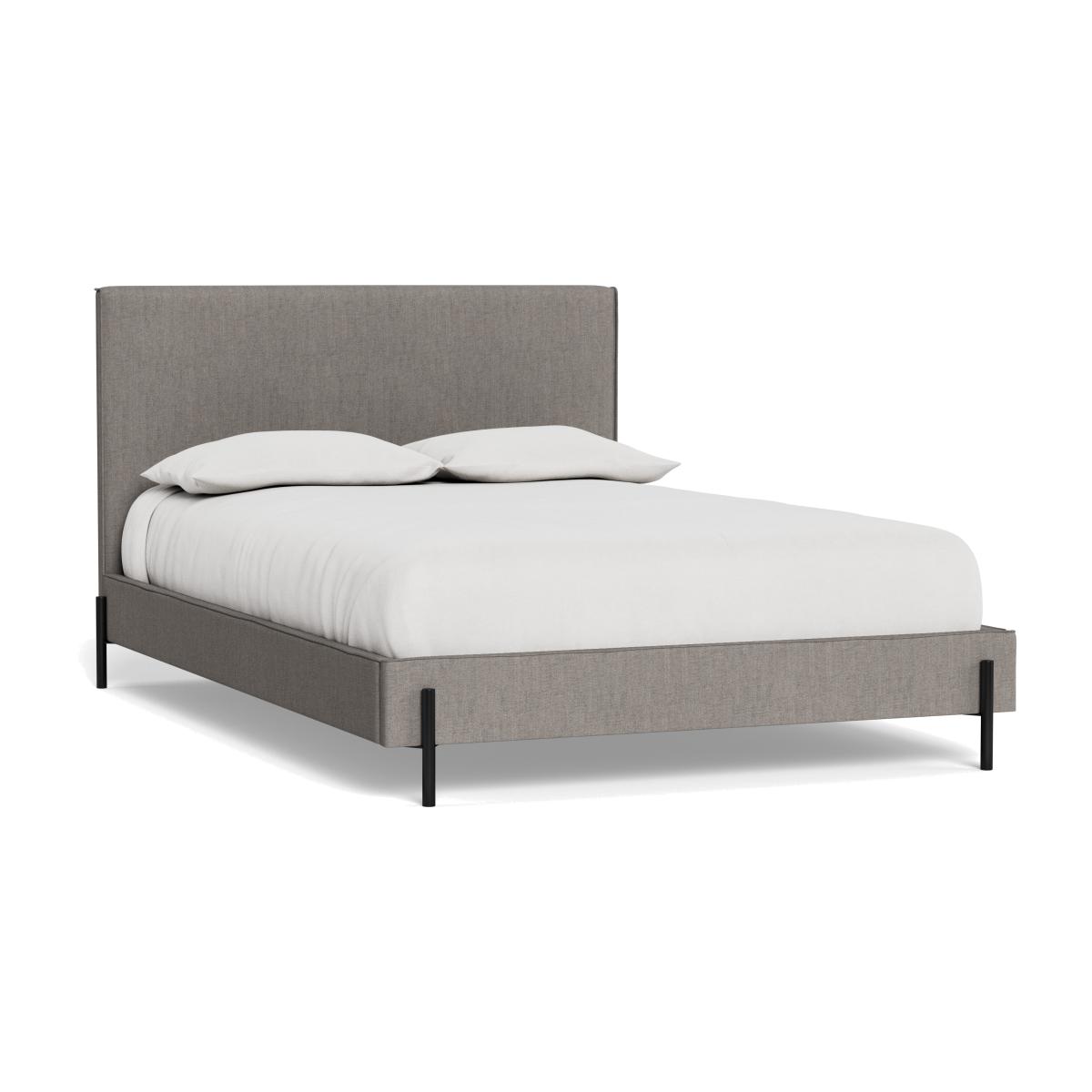 Heal's Tortona King Bed Broad Weave Pebble Black Feet – image 1