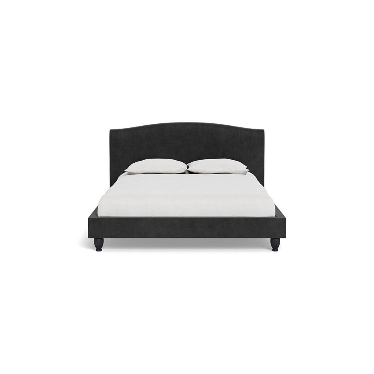 Heal's Devon King Bed Smart Luxe Velvet Nickel Black Beech Feet – image 2