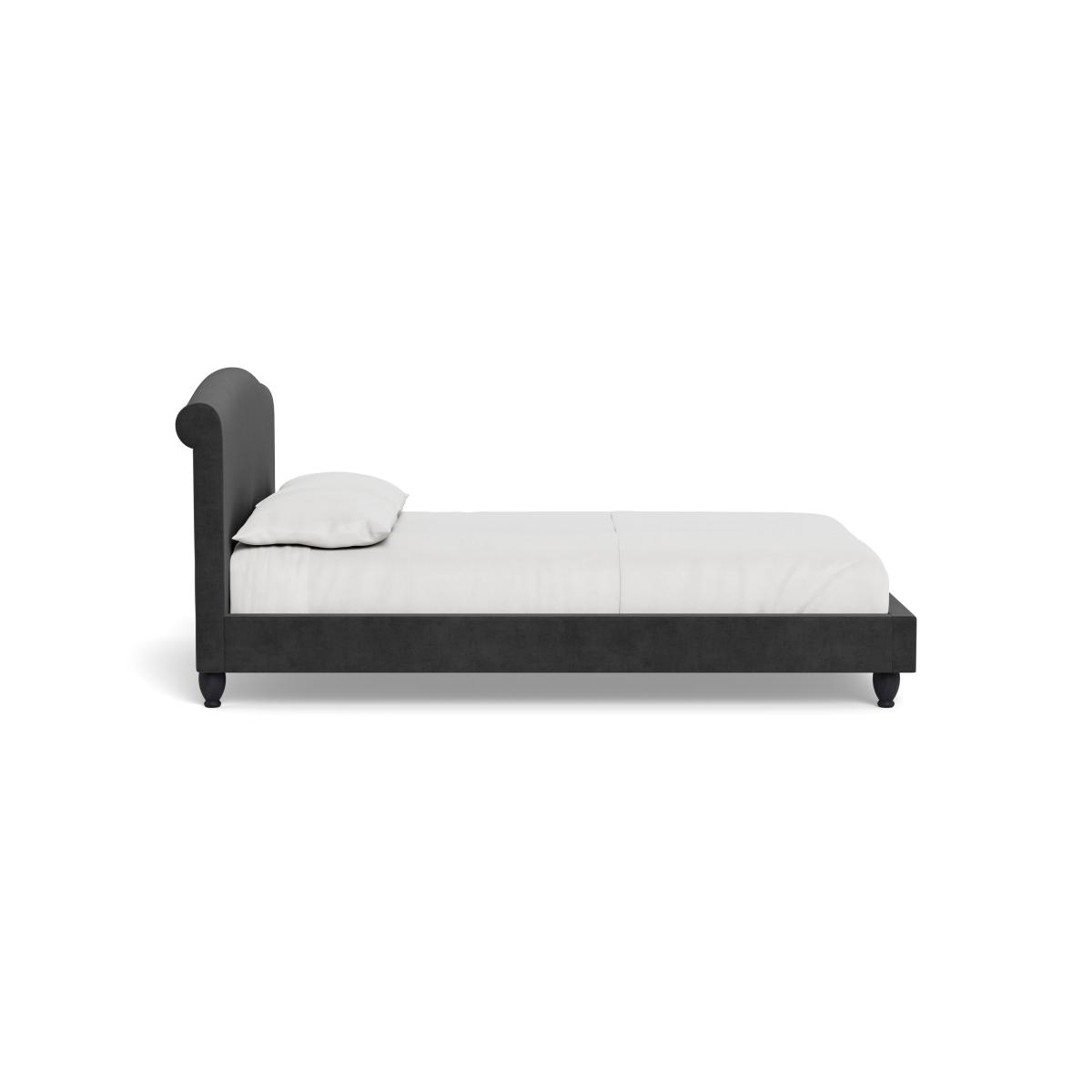 Heal's Devon King Bed Smart Luxe Velvet Nickel Black Beech Feet – image 4