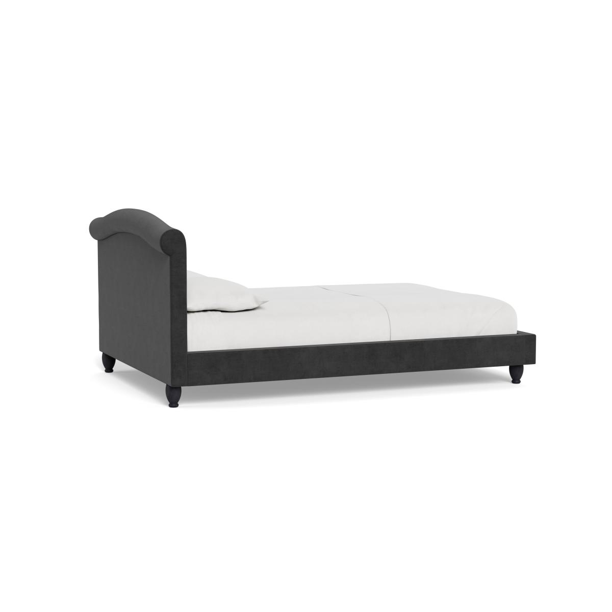 Heal's Devon King Bed Smart Luxe Velvet Nickel Black Beech Feet – image 5