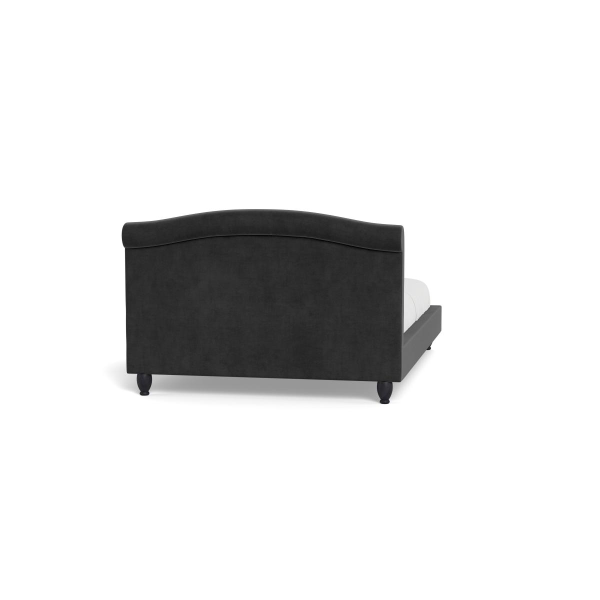 Heal's Devon King Bed Smart Luxe Velvet Nickel Black Beech Feet – image 6