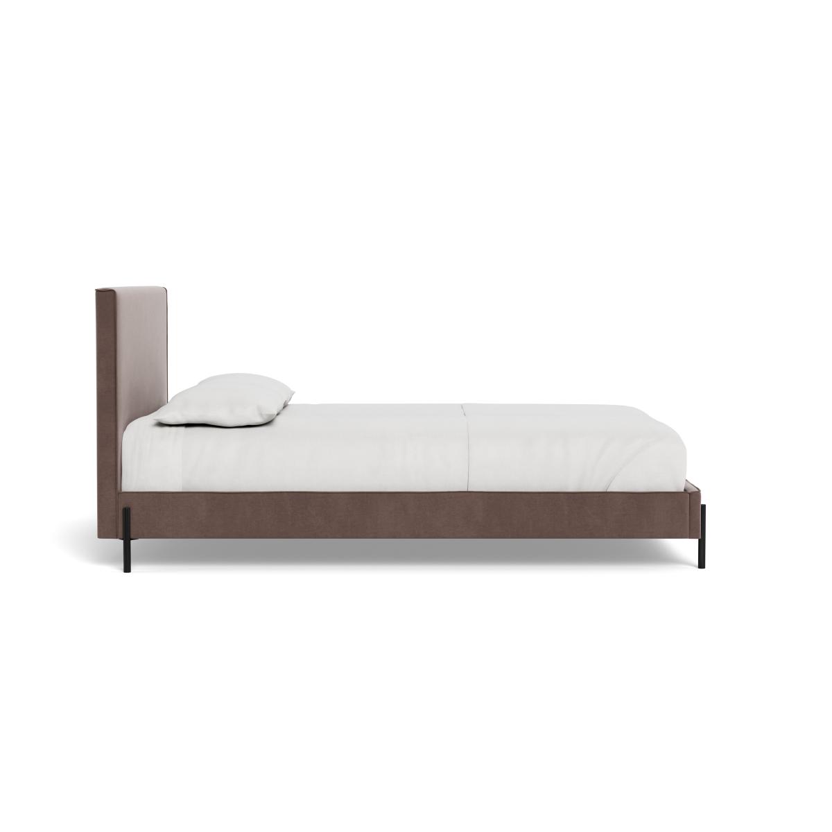 Heal's Tortona King Bed Smart Velvet Mouse Black Feet – image 4
