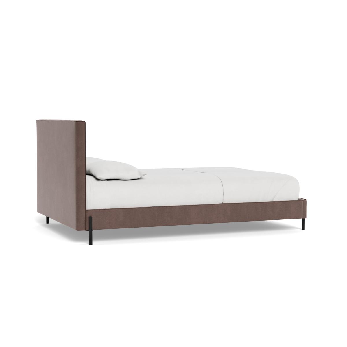 Heal's Tortona King Bed Smart Velvet Mouse Black Feet – image 5