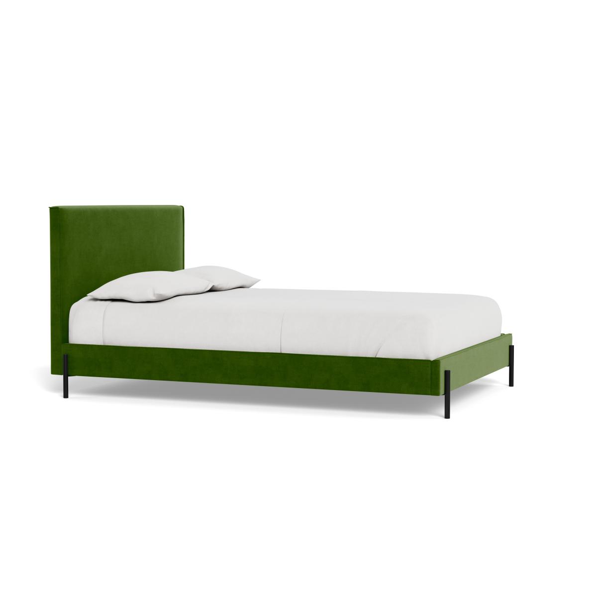 Heal's Tortona King Bed Smart Luxe Velvet Grass Black Feet – image 3