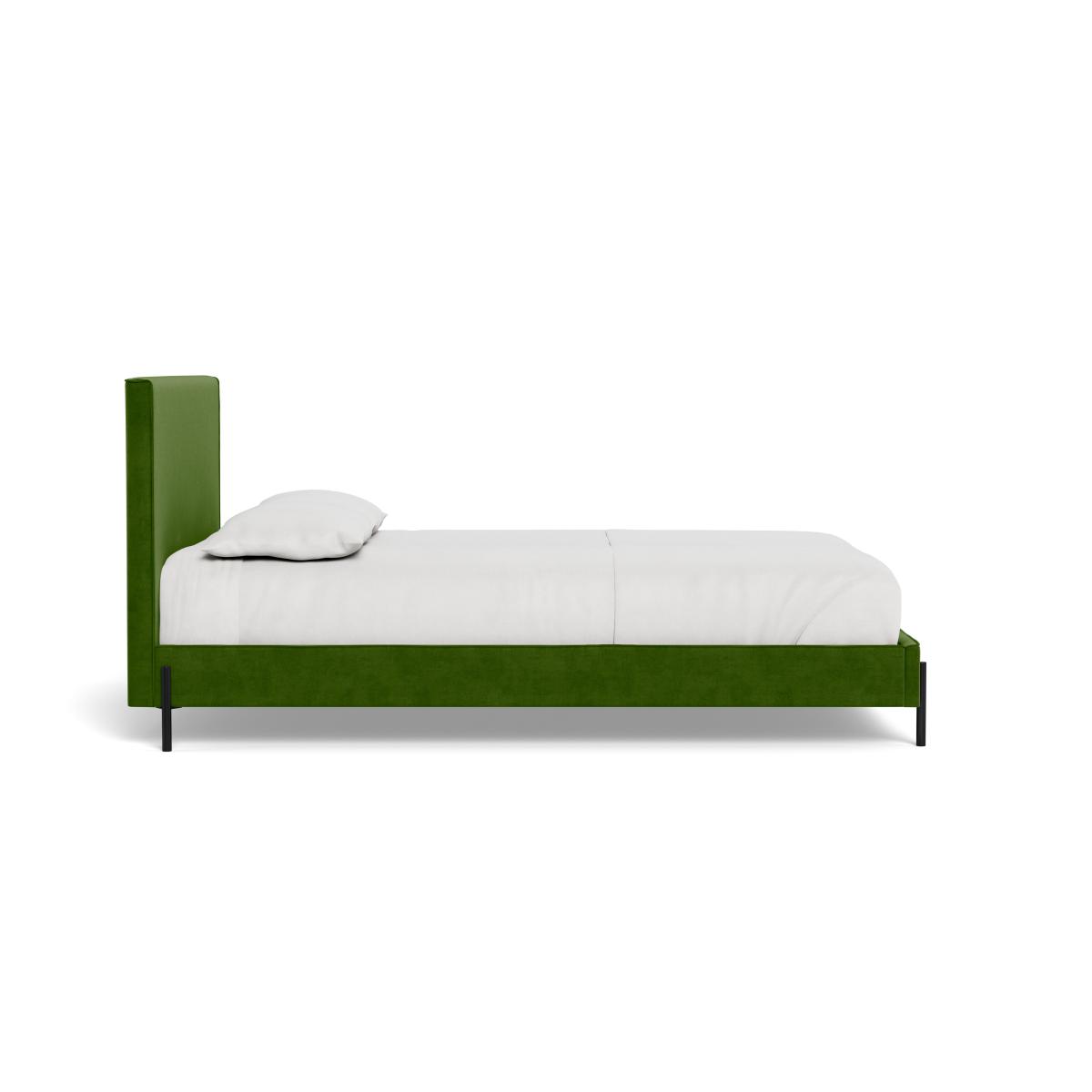 Heal's Tortona King Bed Smart Luxe Velvet Grass Black Feet – image 4
