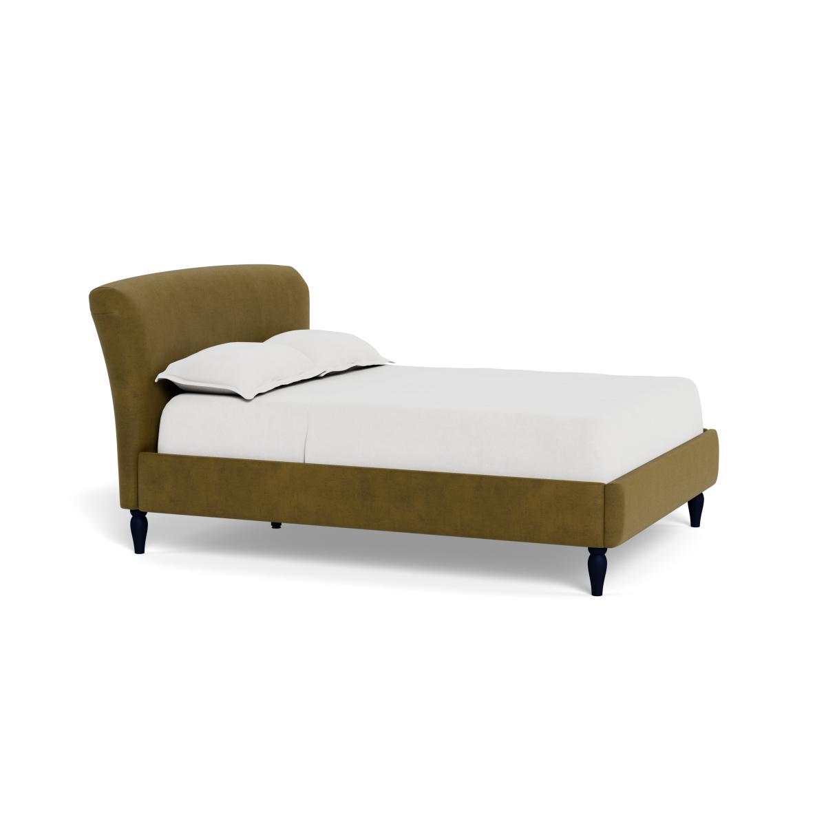 Heal's Darcey Bed King Smart Luxe Velvet Peridot Natural Oak Feet – image 3