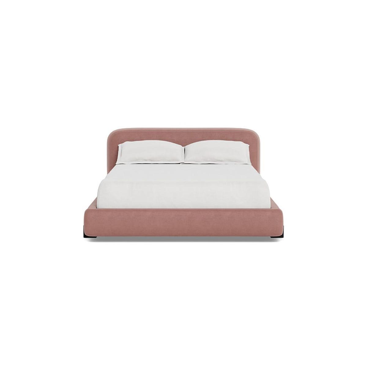 Heal's Nuvola King Bed Smart Luxe Velvet Dusky Pink Black Painted Feet – image 2