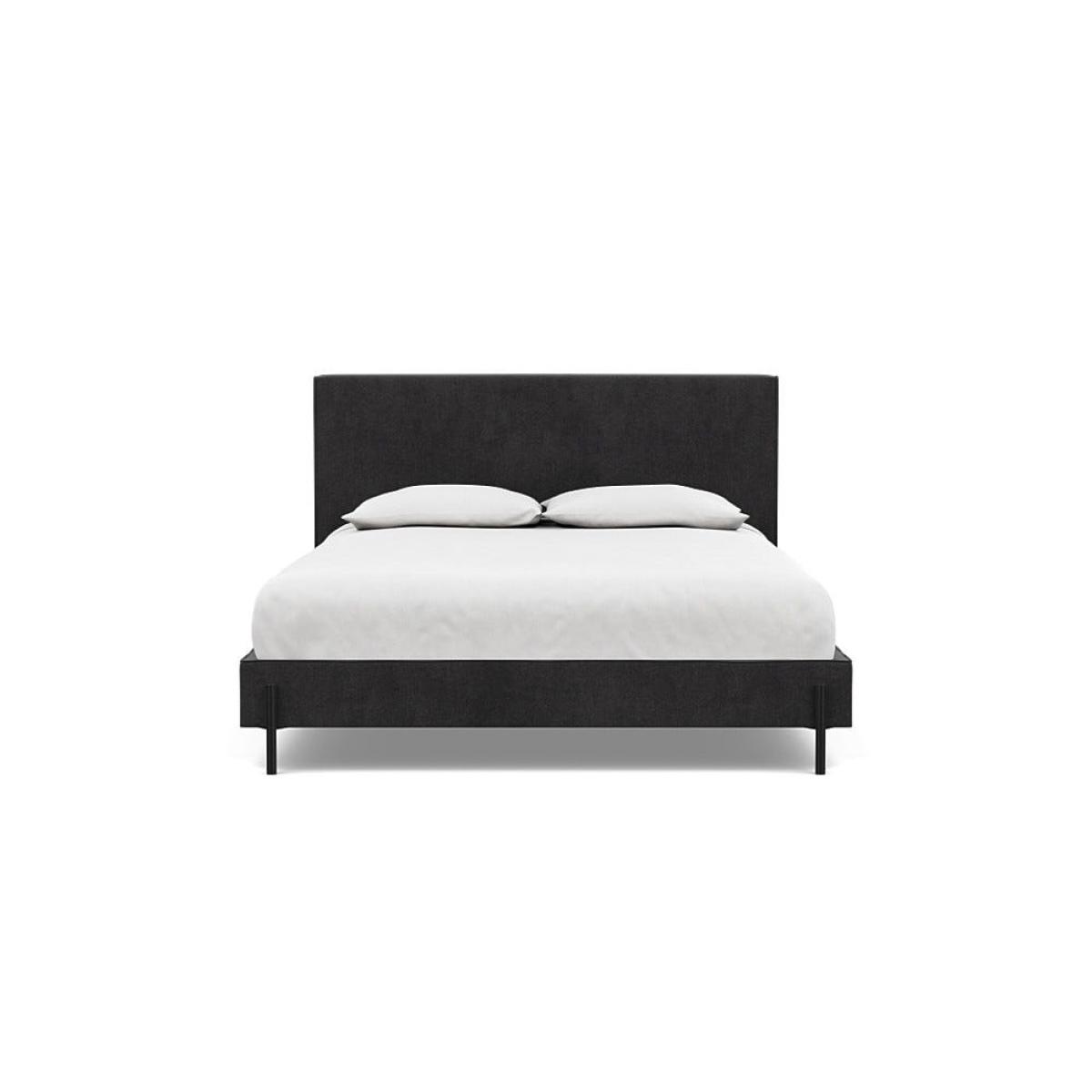 Heal's Tortona King Bed Smart Luxe Velvet Nickel Black Feet – image 2