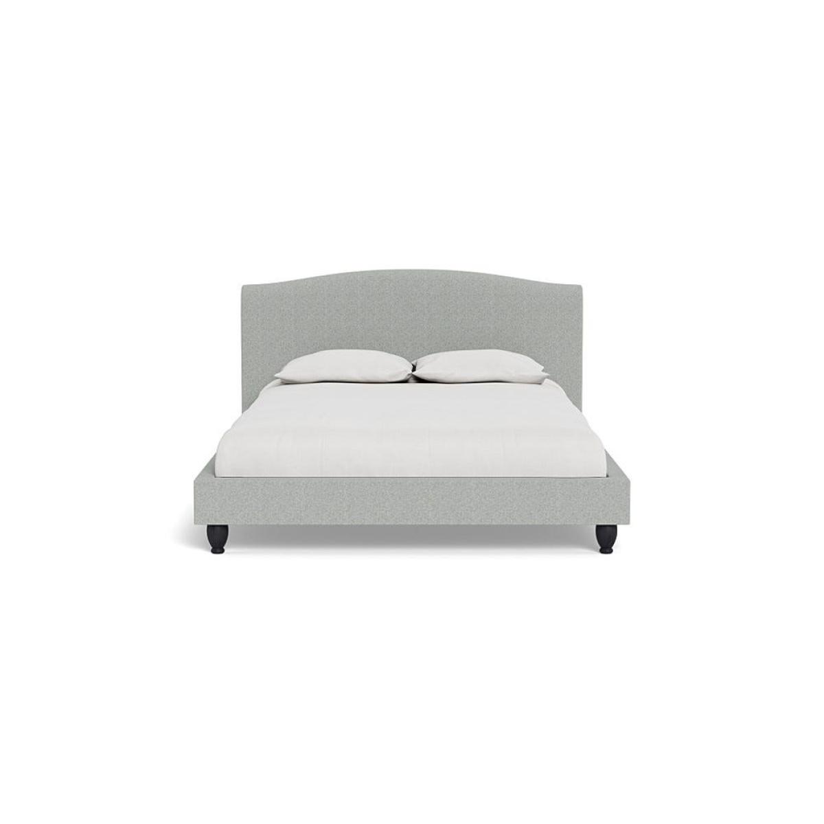 Heal's Devon King Bed Melton Wool Limestone Black Beech Feet – image 2
