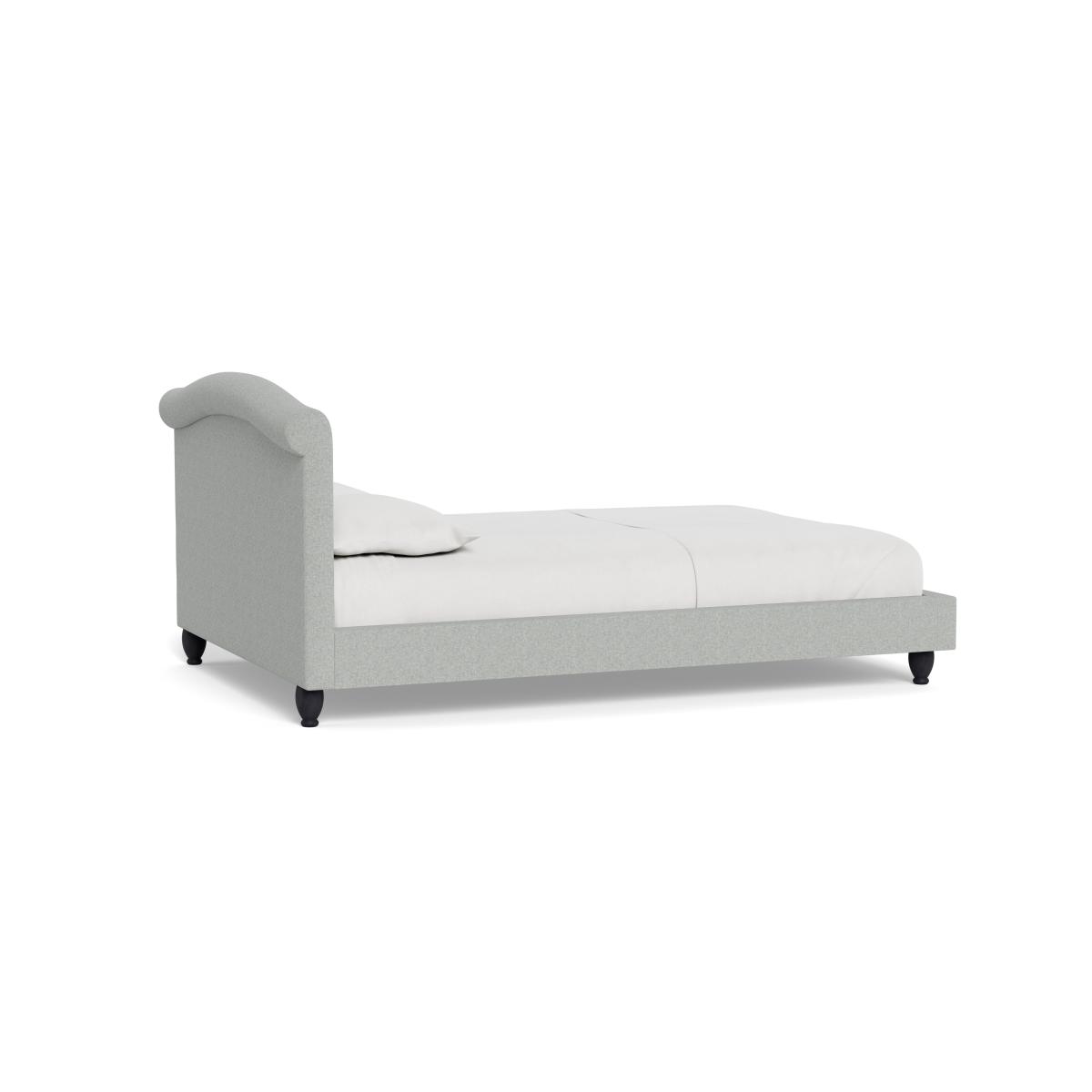 Heal's Devon King Bed Melton Wool Limestone Black Beech Feet – image 5