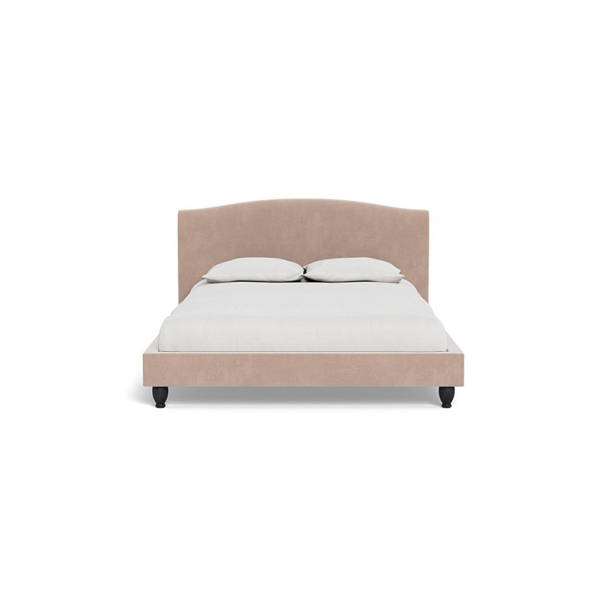 Heal's Devon King Bed Smart Velvet Pebble Black Beech Feet – image 2