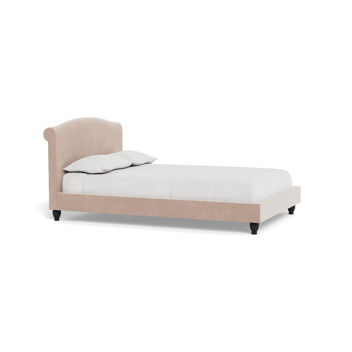 Heal's Devon King Bed Smart Velvet Pebble Black Beech Feet – image 3
