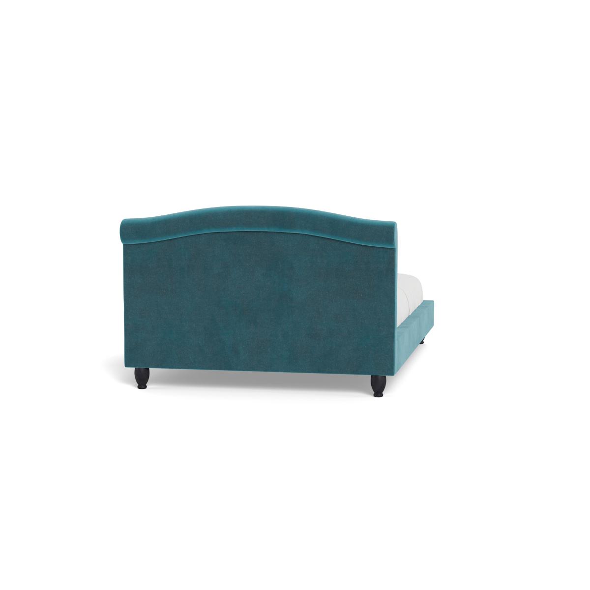 Heal's Devon King Bed Smart Luxe Velvet Airforce Blue Natural Beech Feet – image 6
