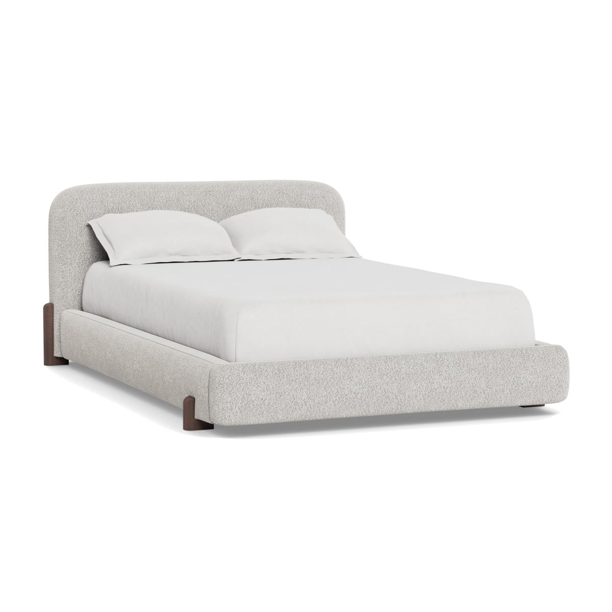 Heal's Nuvola King Bed Chunky Boucle Ecru Black Painted Feet - Heal's UK Bedroom Furniture – image 1