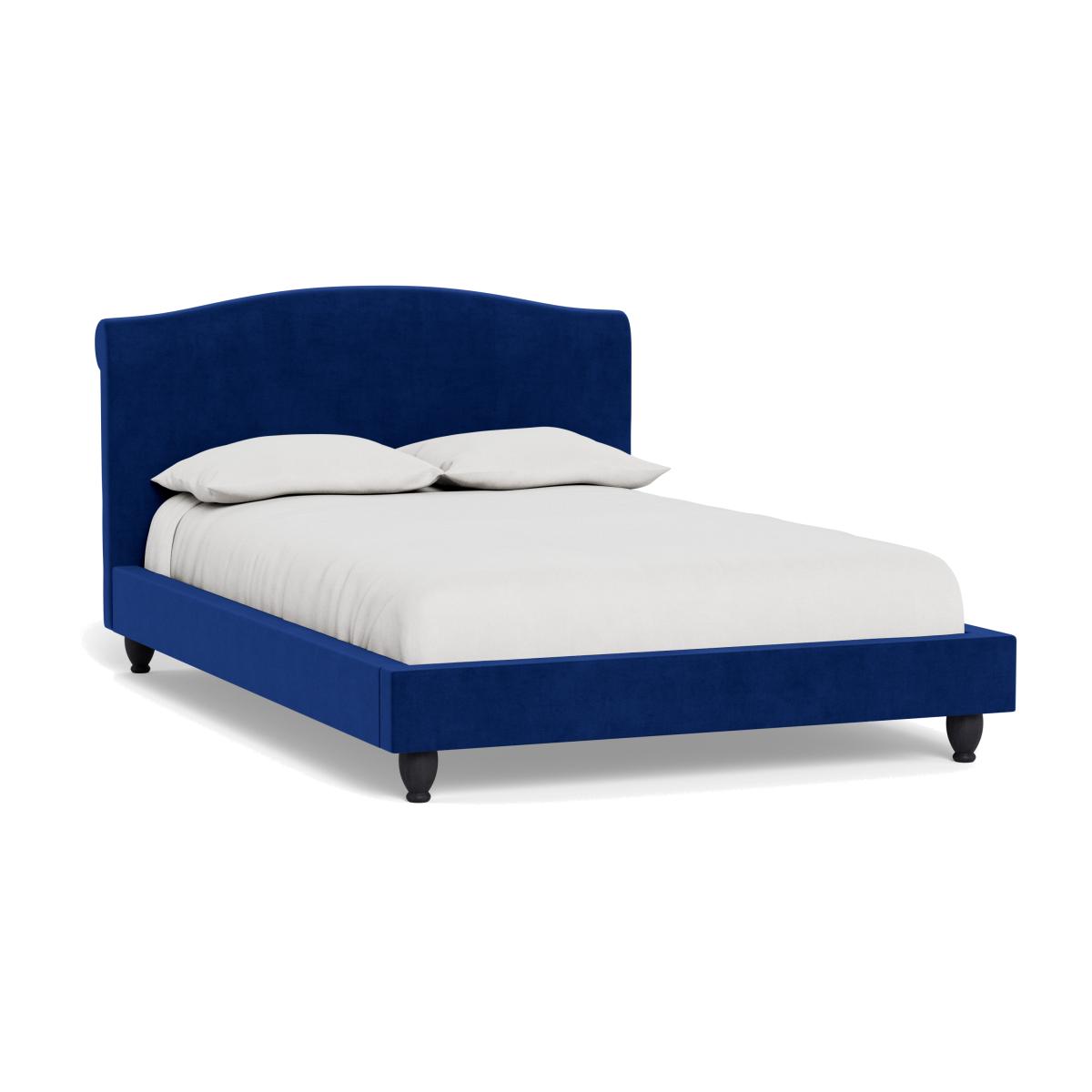 Heal's Devon King Bed Smart Luxe Velvet Azure Black Beech Feet – image 1