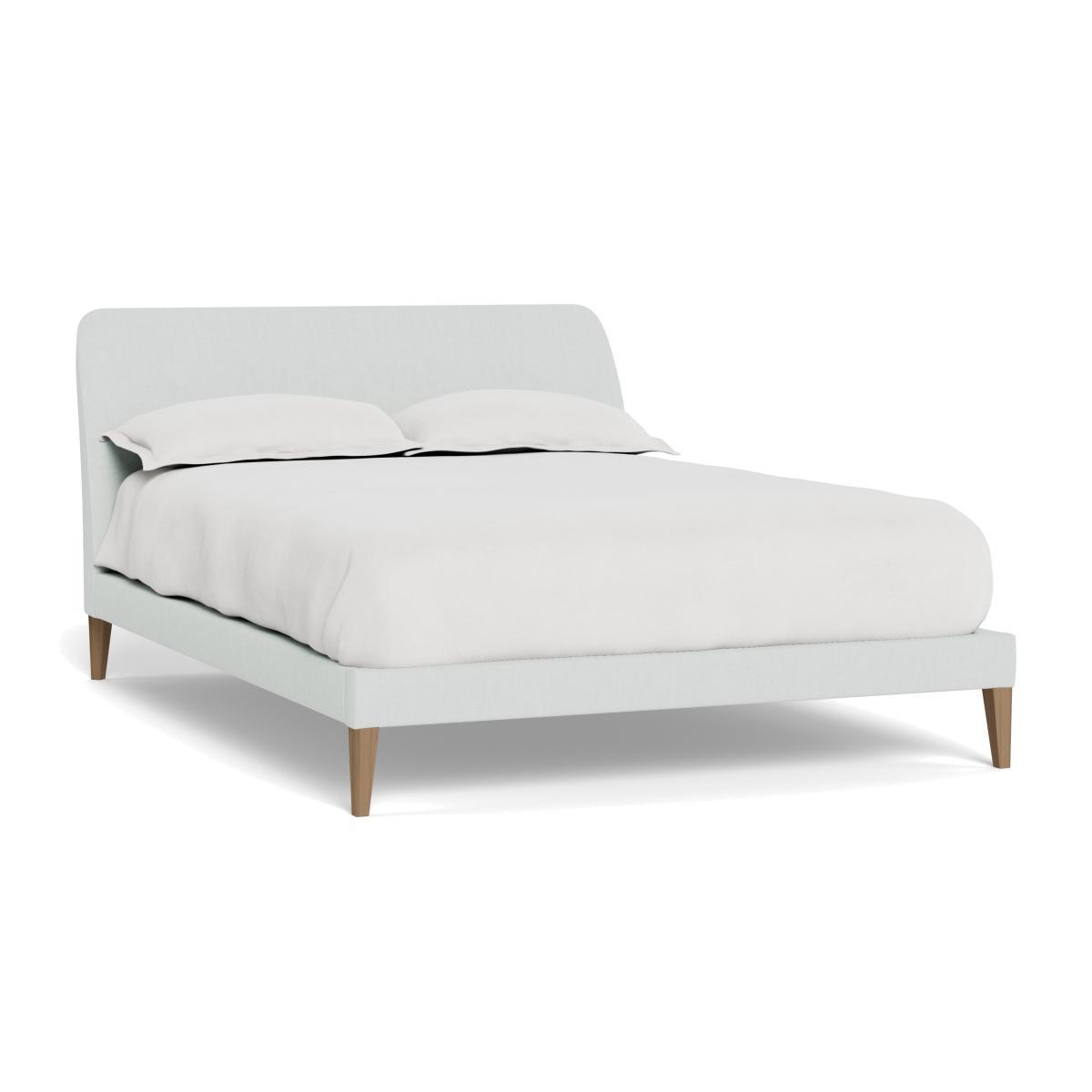 Heal's Wallis Bed King Capelo Linen Mineral Stained Oak Feet - Heal's UK Bedroom Furniture – image 1