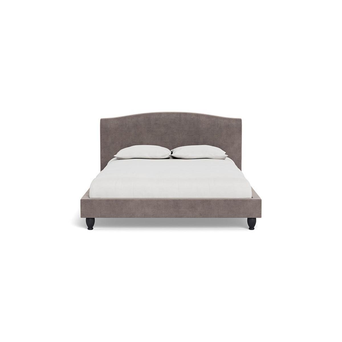 Heal's Devon King Bed Smart Luxe Velvet Mushroom Black Beech Feet – image 2