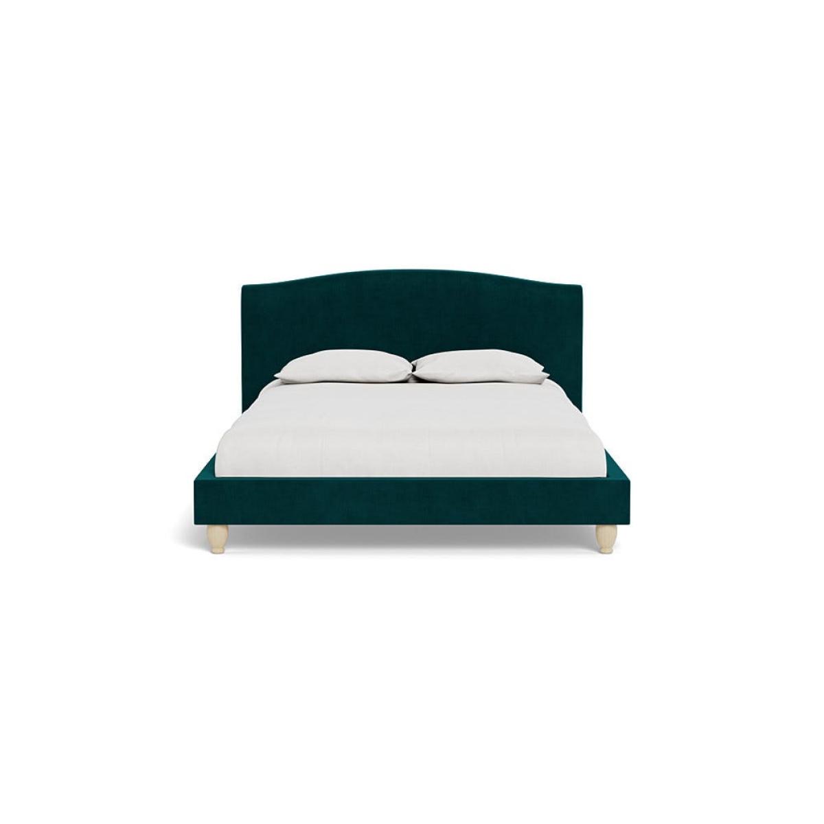 Heal's Devon King Bed Smart Luxe Velvet Ocean Natural Beech Feet – image 2